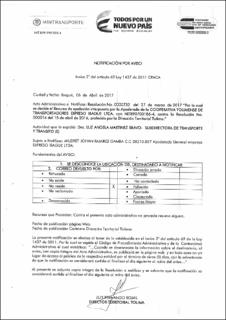 Notificación Resolución 000732 de 2017 MILDRET JOHAN RAMIREZ G  C C 38210827 APODERADA.pdf.jpg