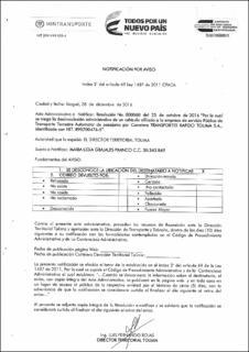 Notificación Resolución No.000060 de 2016 a la señora MARIA LIGIA GRAJALES FRANCO C.C.30343869 placa SNJ805.pdf.jpg