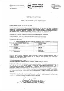 NOTIFICACION POR AVISO RESOLUCIÓN No. 000029 de 13 de junio de 2016 JOSE ORLANDO CAÑON GRANADOS TOLIMA.pdf.jpg