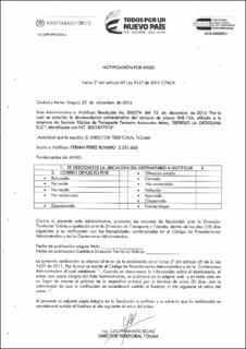 Notificación Resolucion No. 000074 de 2016 al señor FERMIN PEREZ ROMERO C.C. 2.351655 placa SNE156.pdf.jpg
