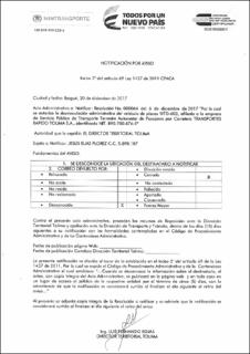 NOTIFICACIÓN RESOLUCION No. 000064 DE 2017 JESUS ELIAS FLOREZ PROPEITARIO VEHICULO WTD-603.pdf.jpg